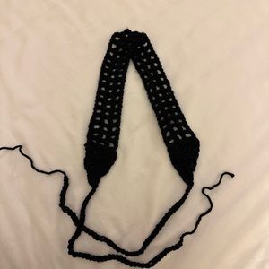 Black crochet headband